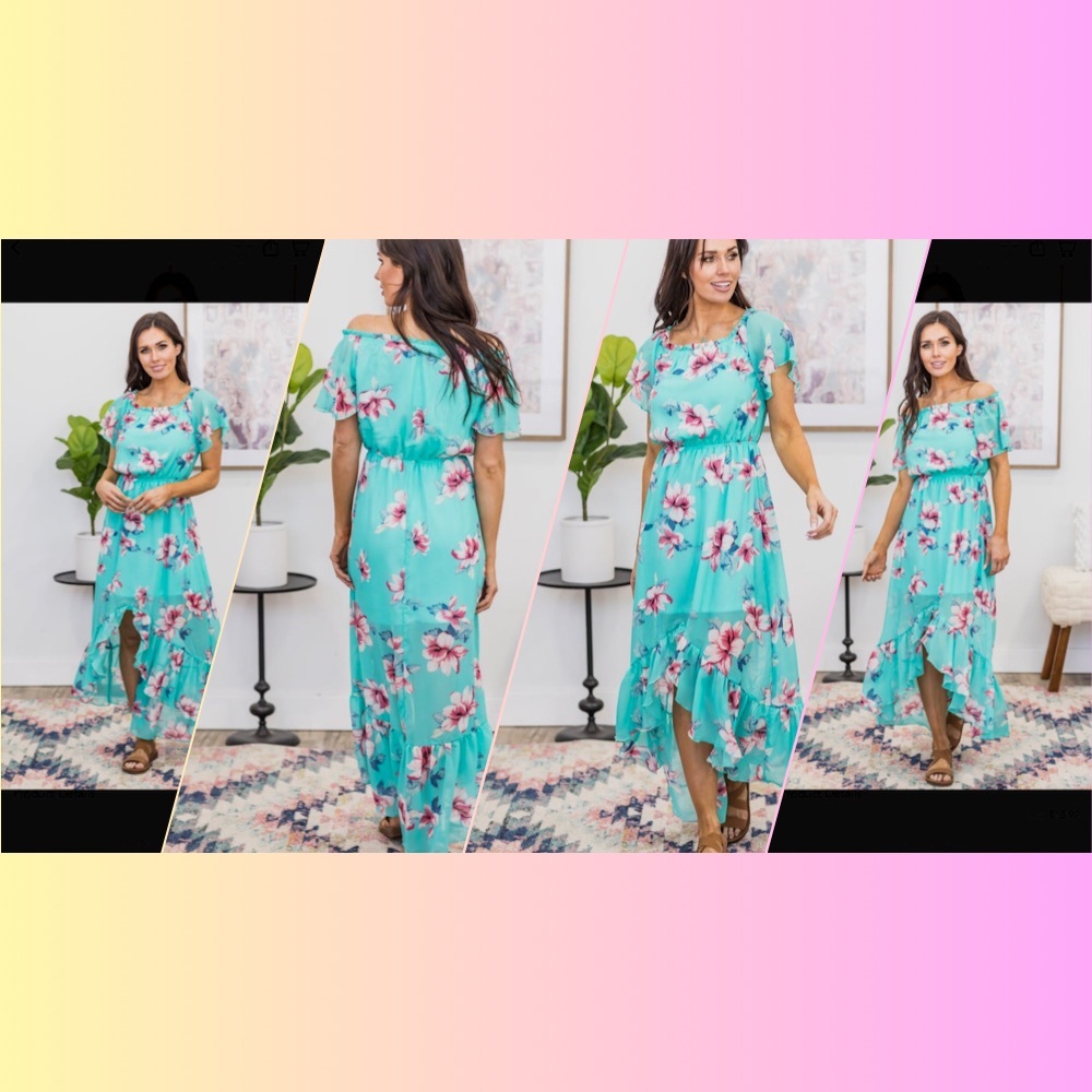 Island Babe Dress in Mint - Size Large